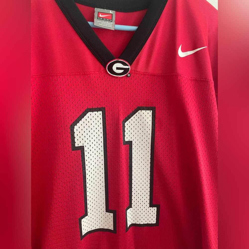 University of Georgia (UGA) Red Football Jersey, Number 11, Size L
